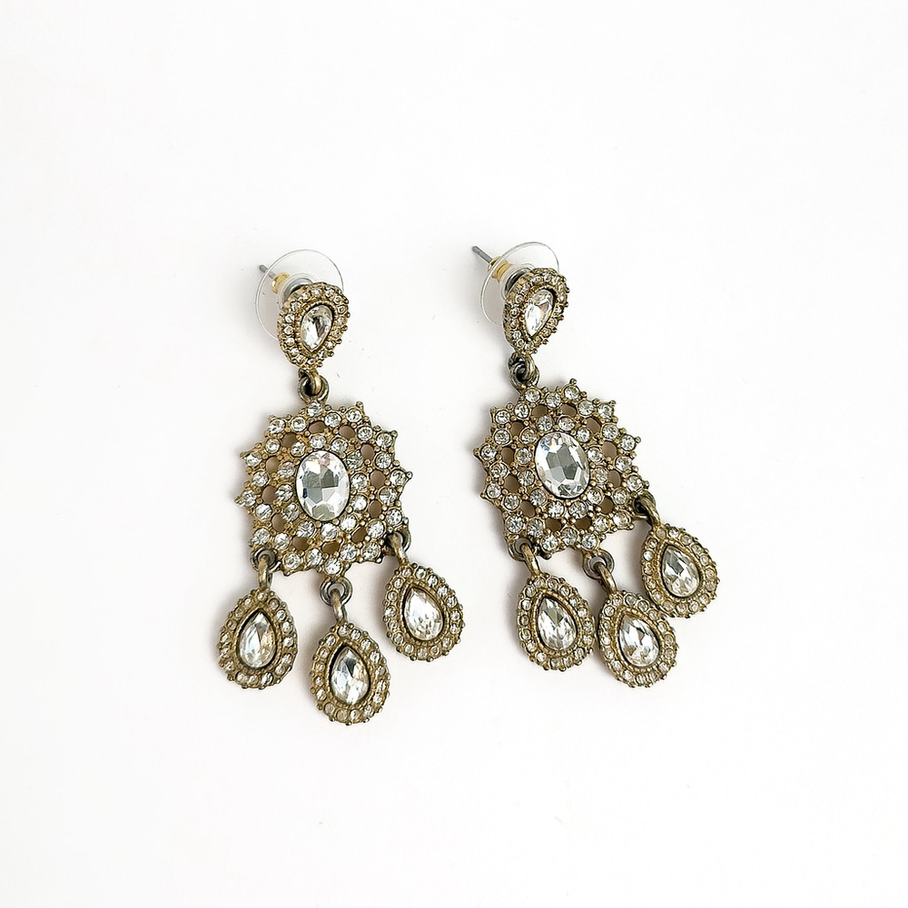 Nicole Miller Accessories Southern Plantation Earrings Swarovski Crystals $135 - Picture 3 of 6